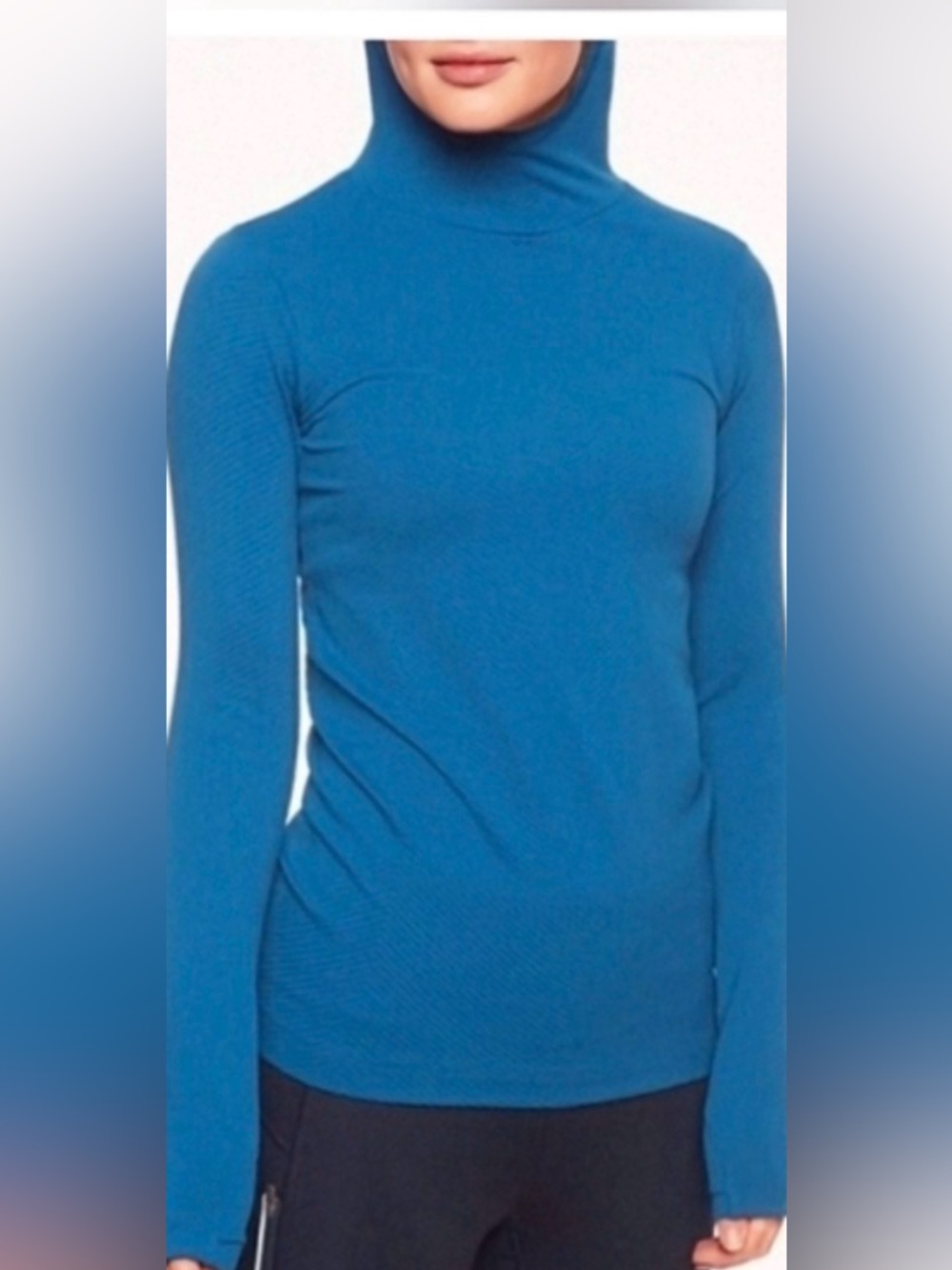 Athleta Flurry Seamless Hoodie Dark Lapis Blue. Extra Small. New without tags